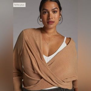 Anthropologie Maeve Twist Front Knit Top NWT Size Large